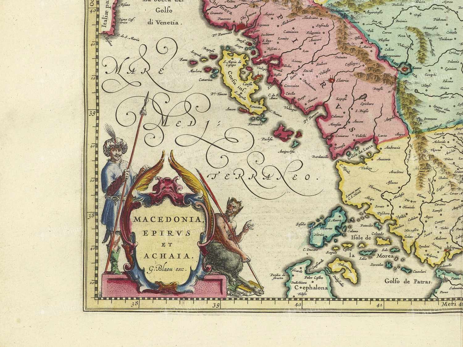 Map bottom left quadrant