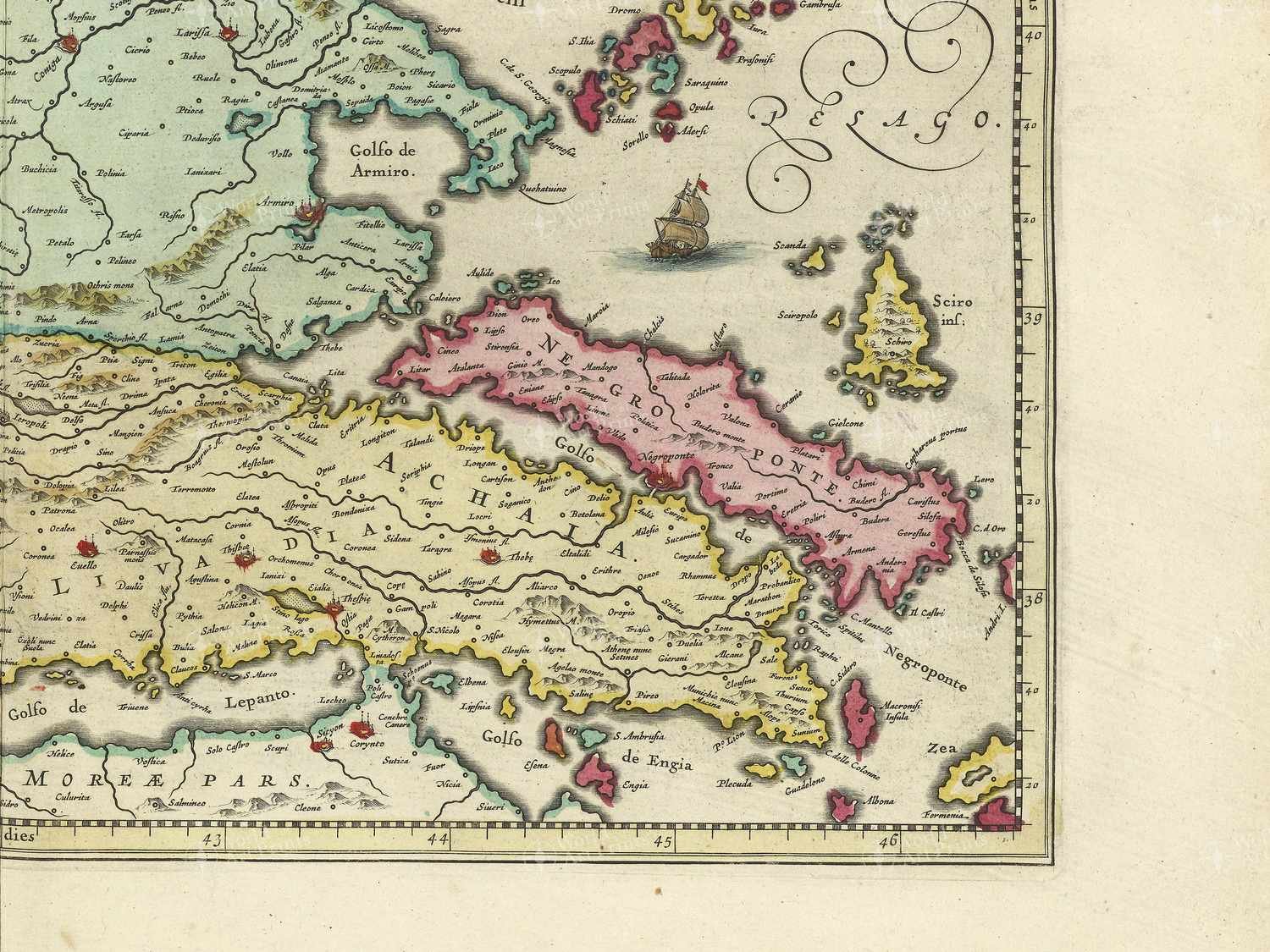 Map bottom right quadrant