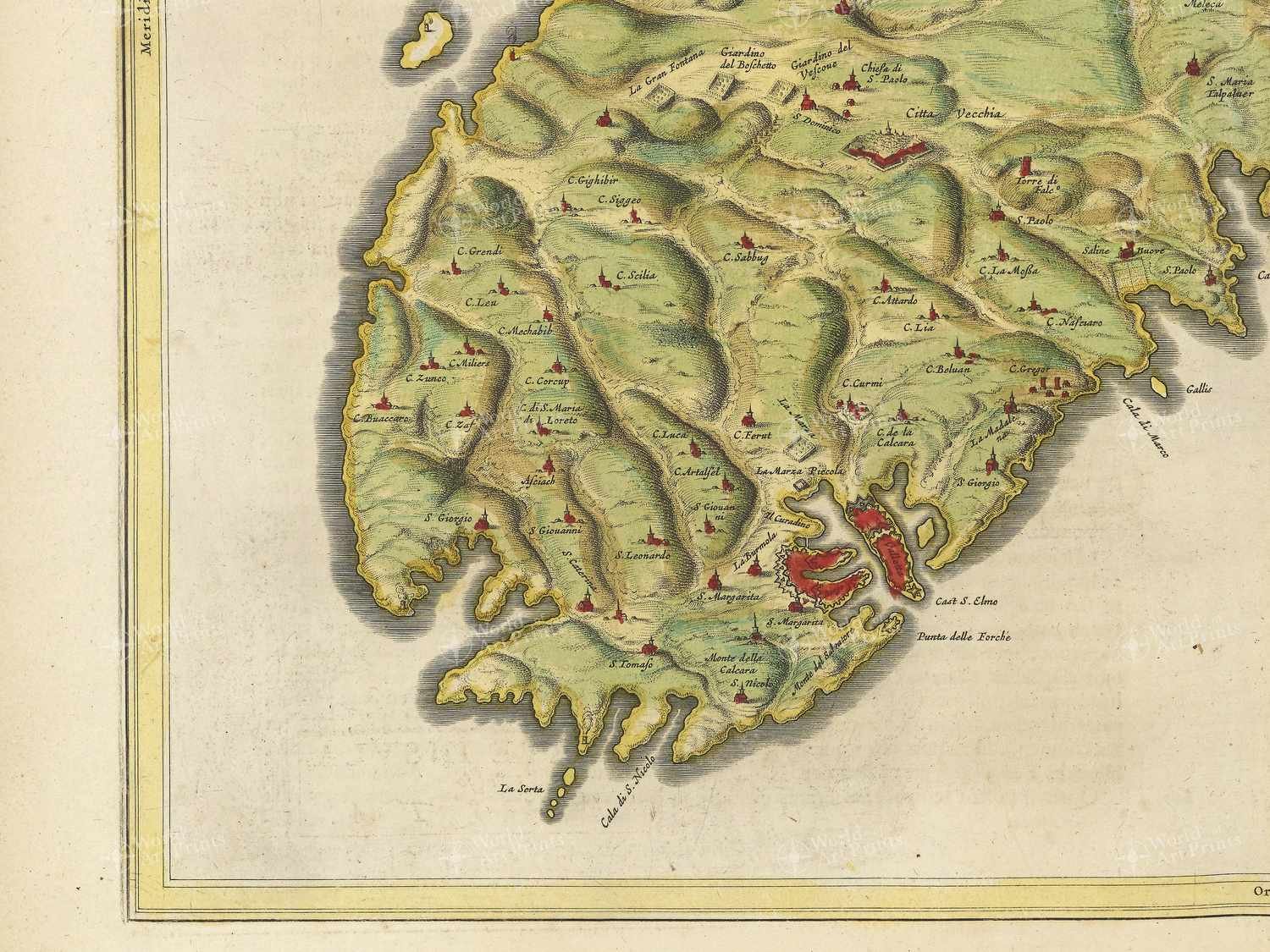 Map bottom left quadrant