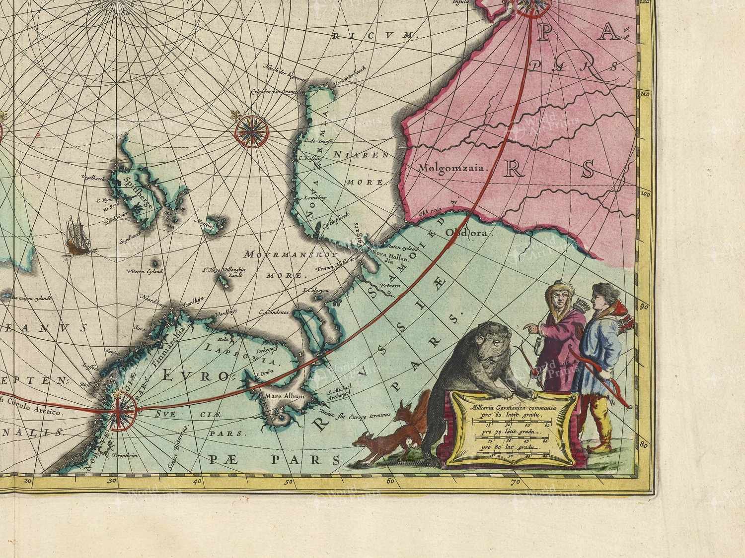 Map bottom right quadrant