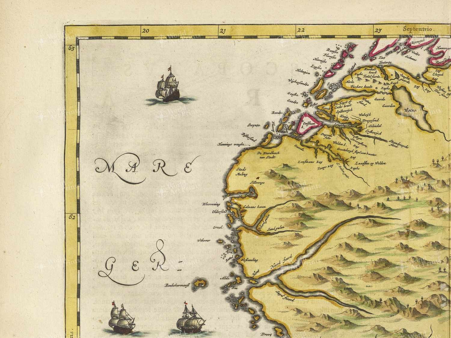 Map top left quadrant