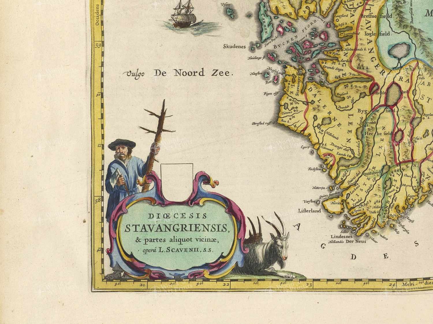 Map bottom left quadrant