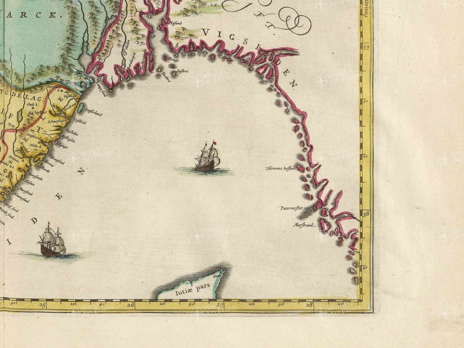 Map bottom right quadrant