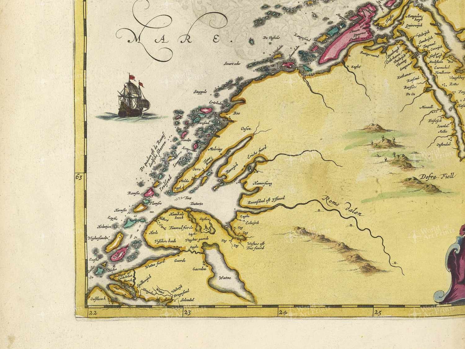 Map bottom left quadrant