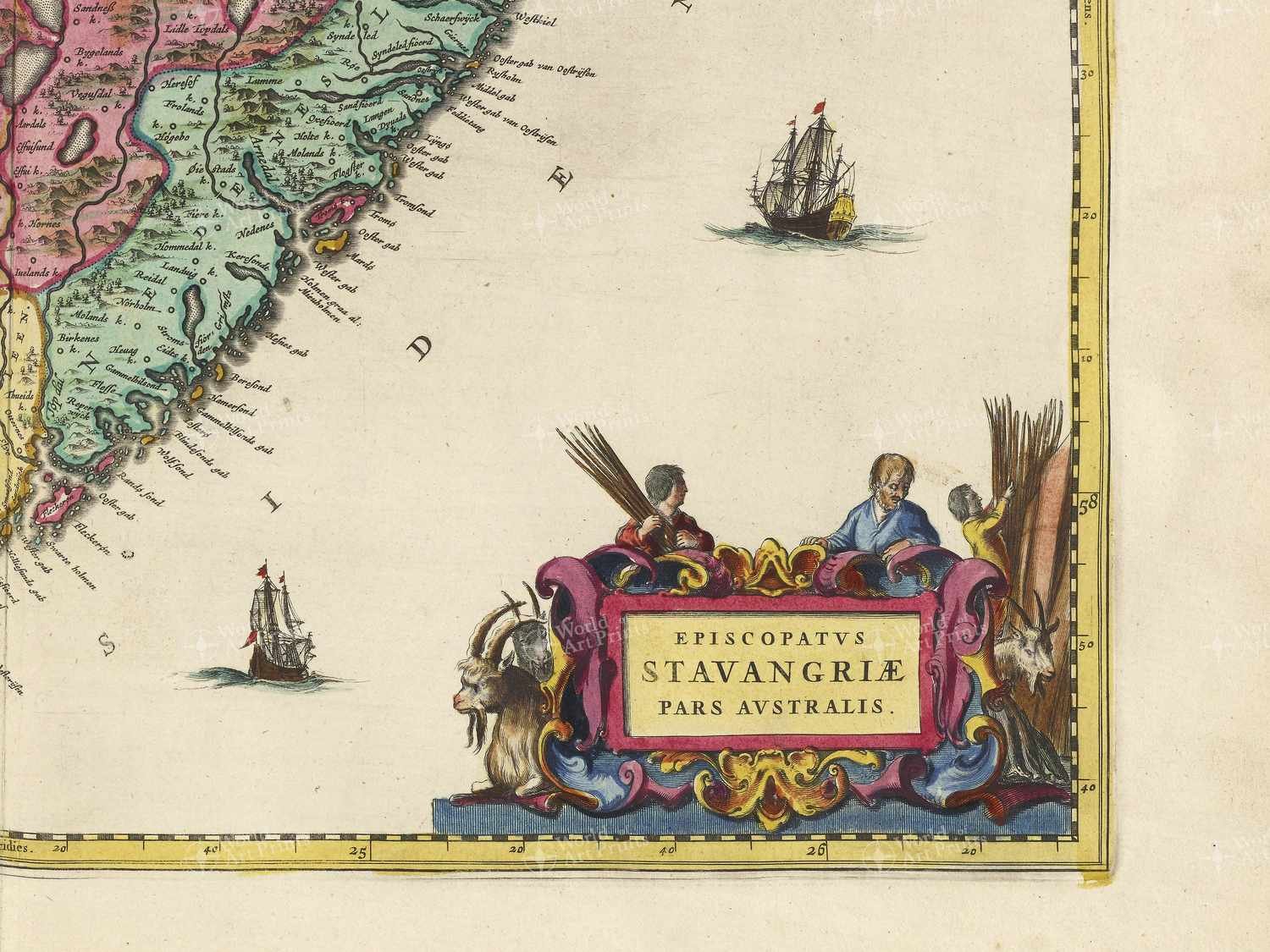 Map bottom right quadrant