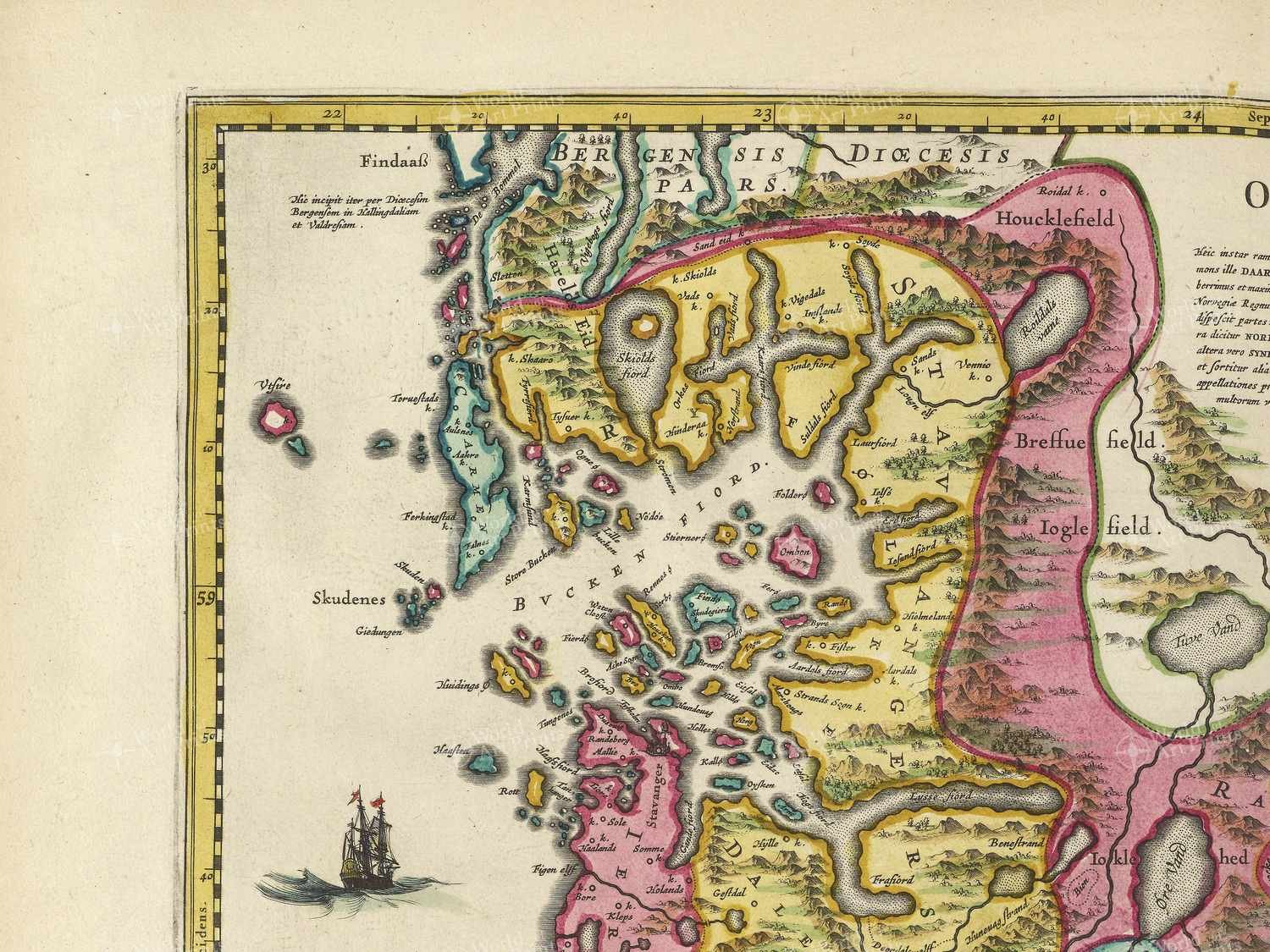 Map top left quadrant