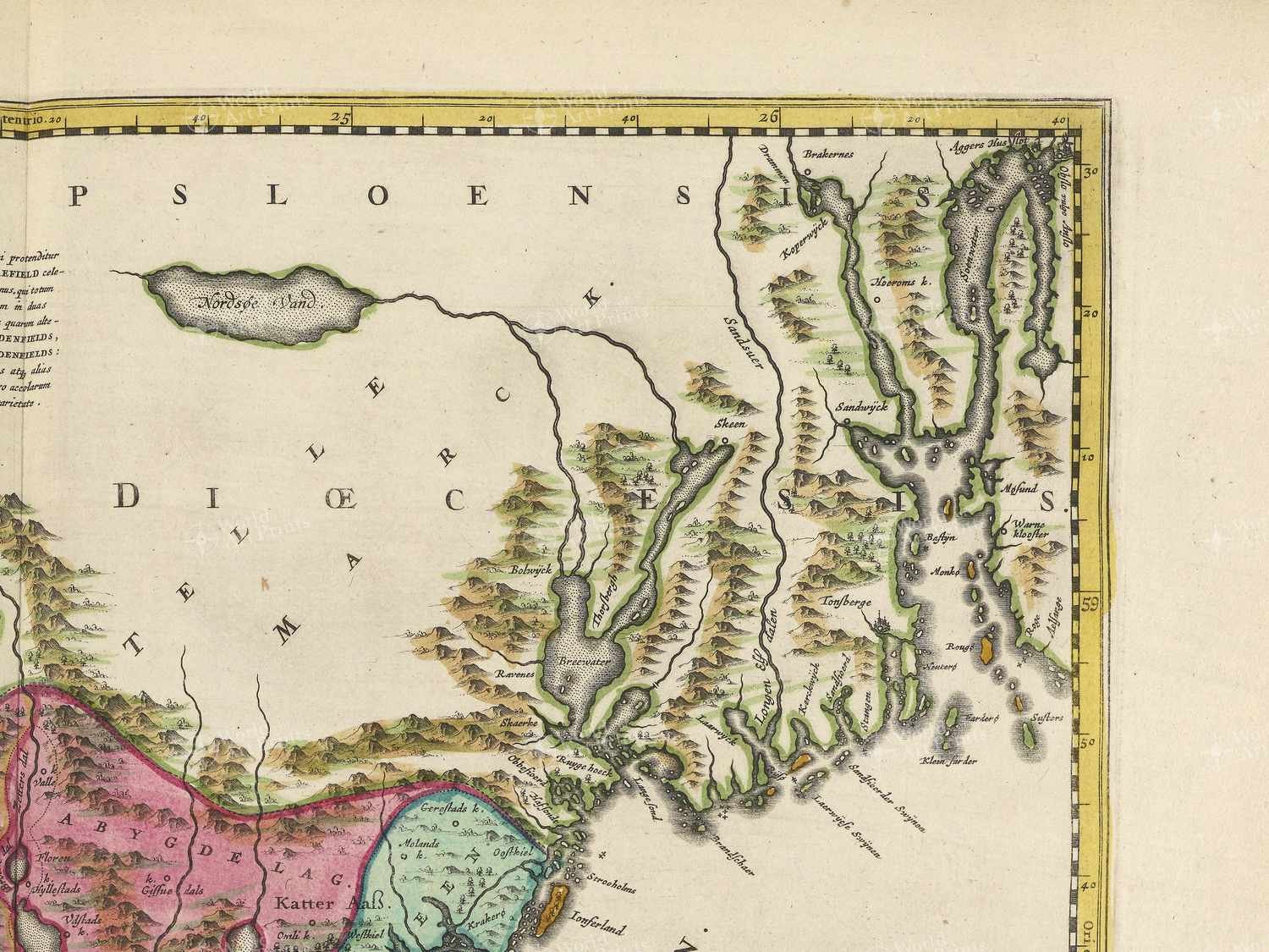 Map top right quadrant