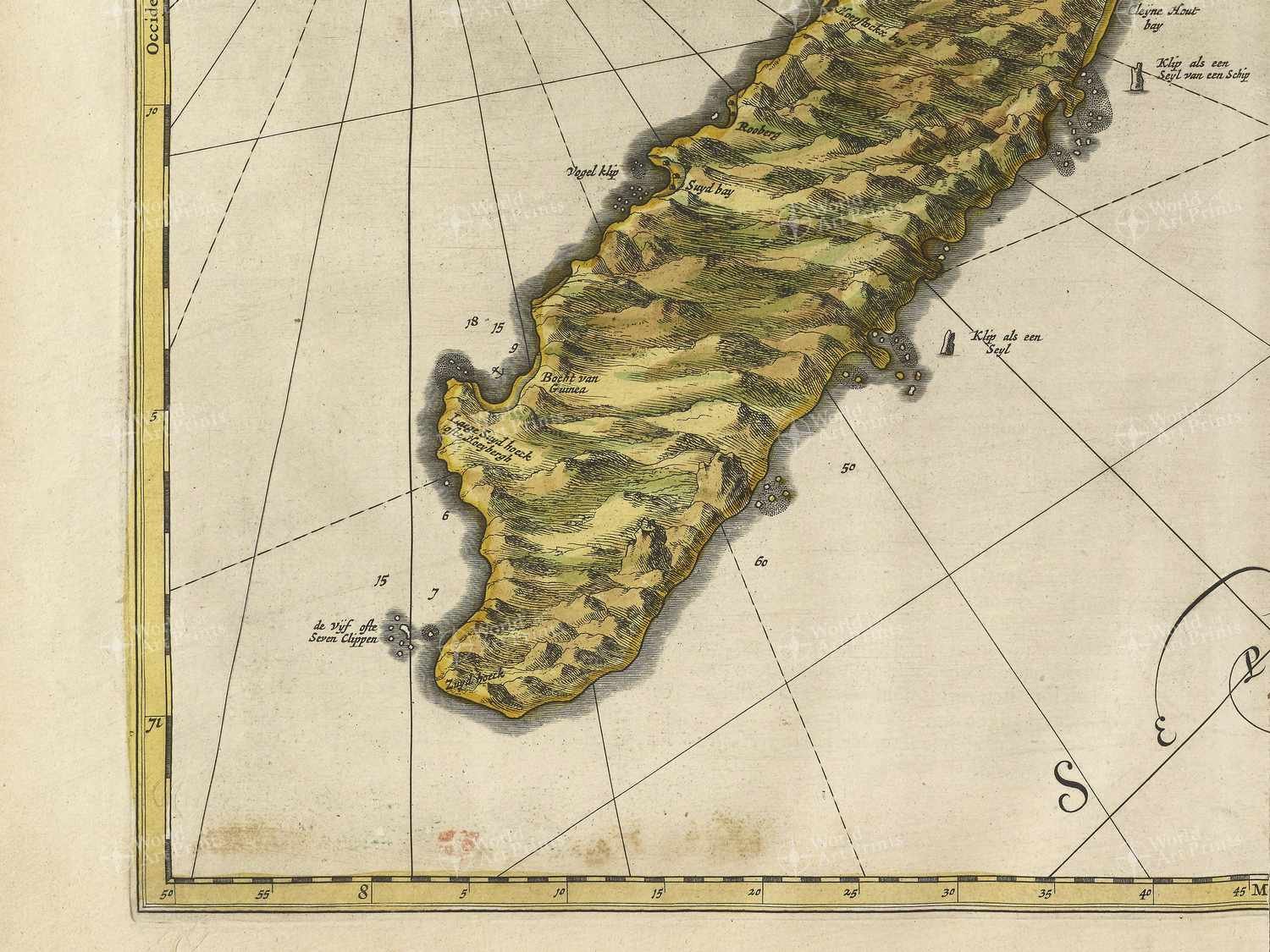 Map bottom left quadrant