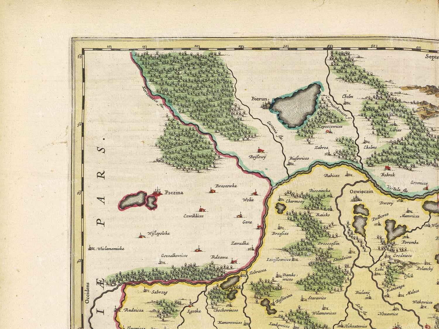 Map top left quadrant