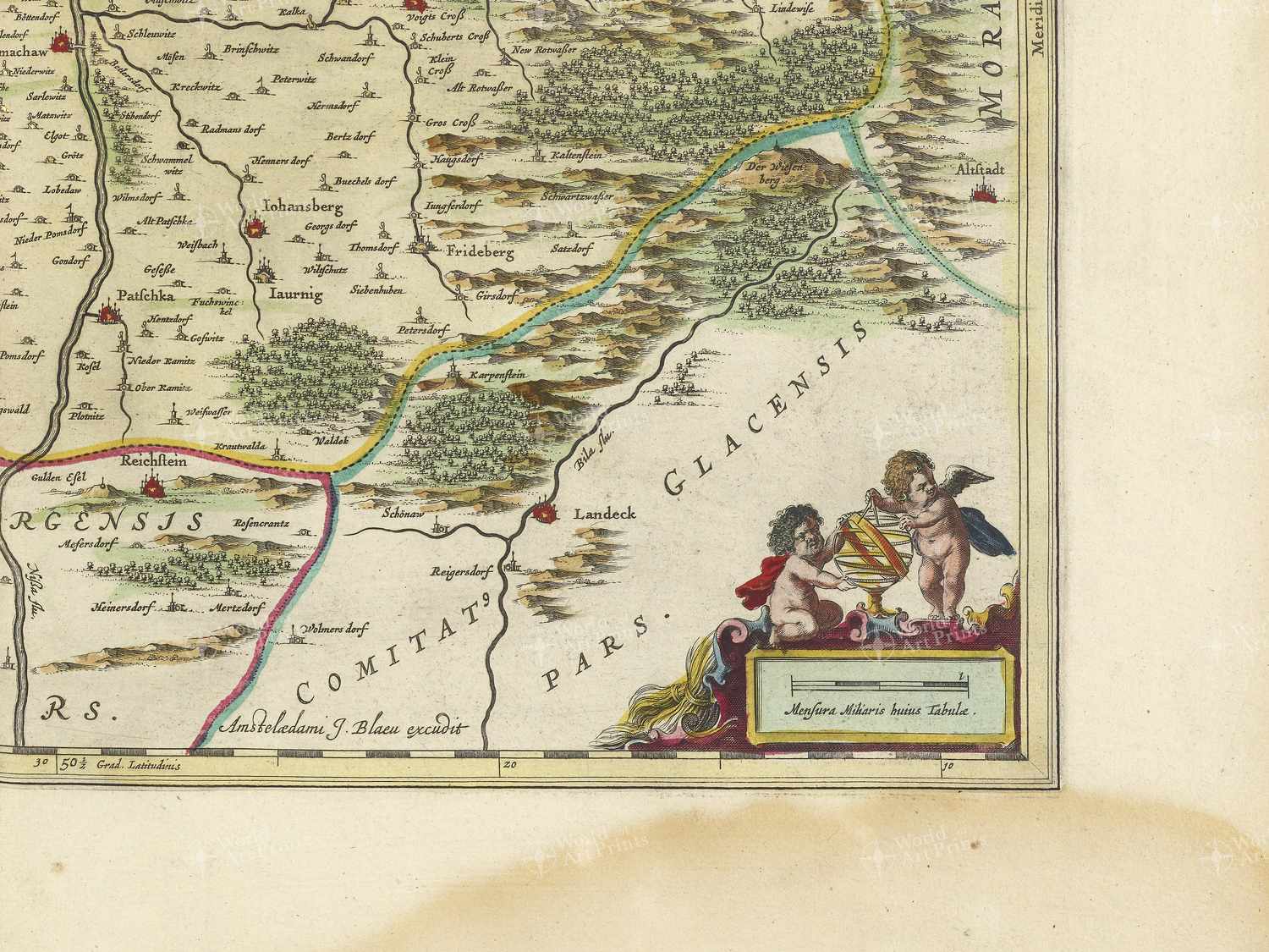 Map bottom right quadrant