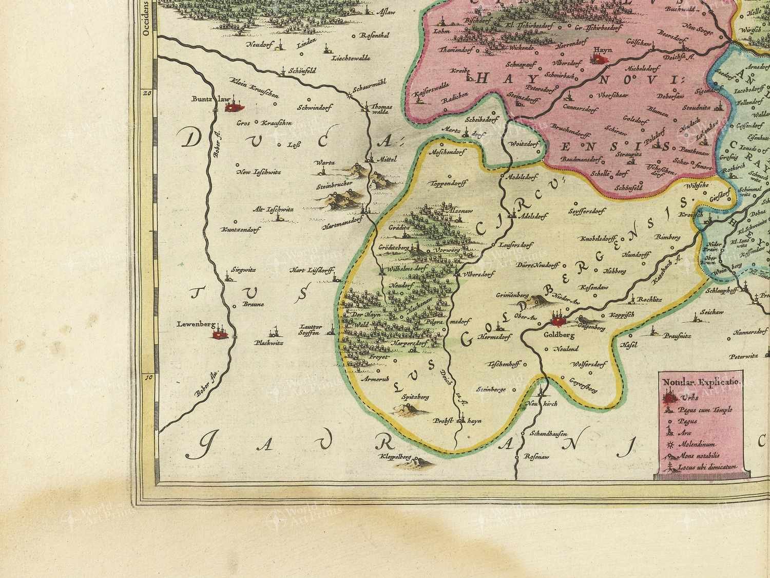 Map bottom left quadrant