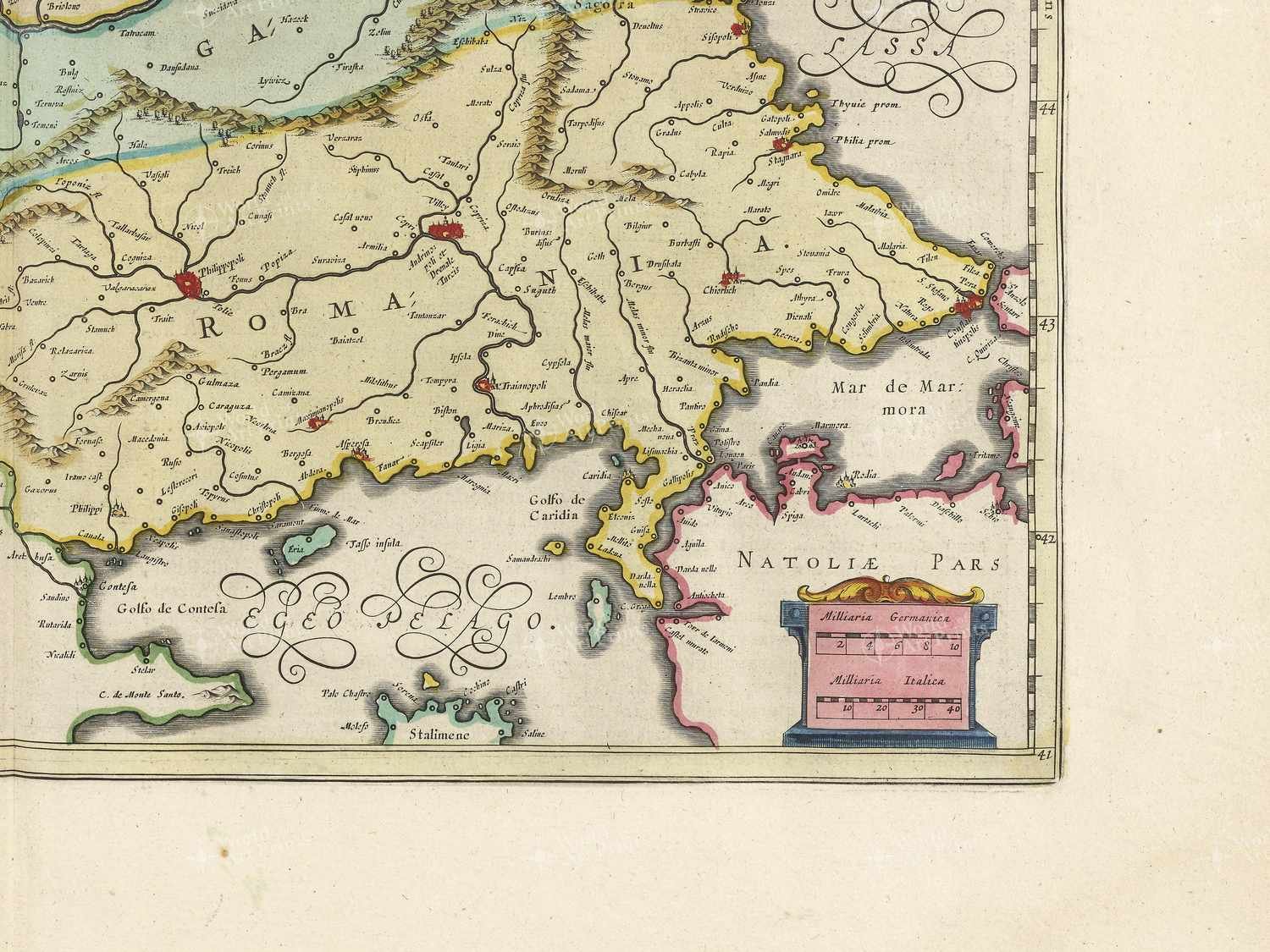 Map bottom right quadrant