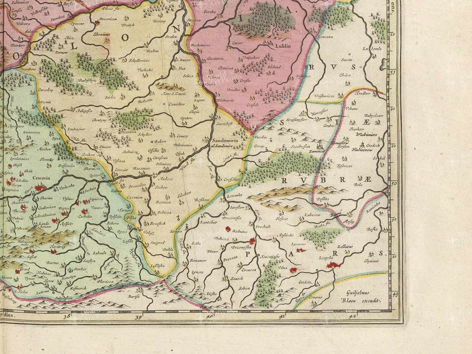 Map bottom right quadrant