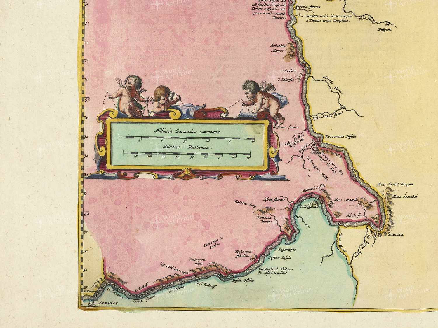Map bottom left quadrant