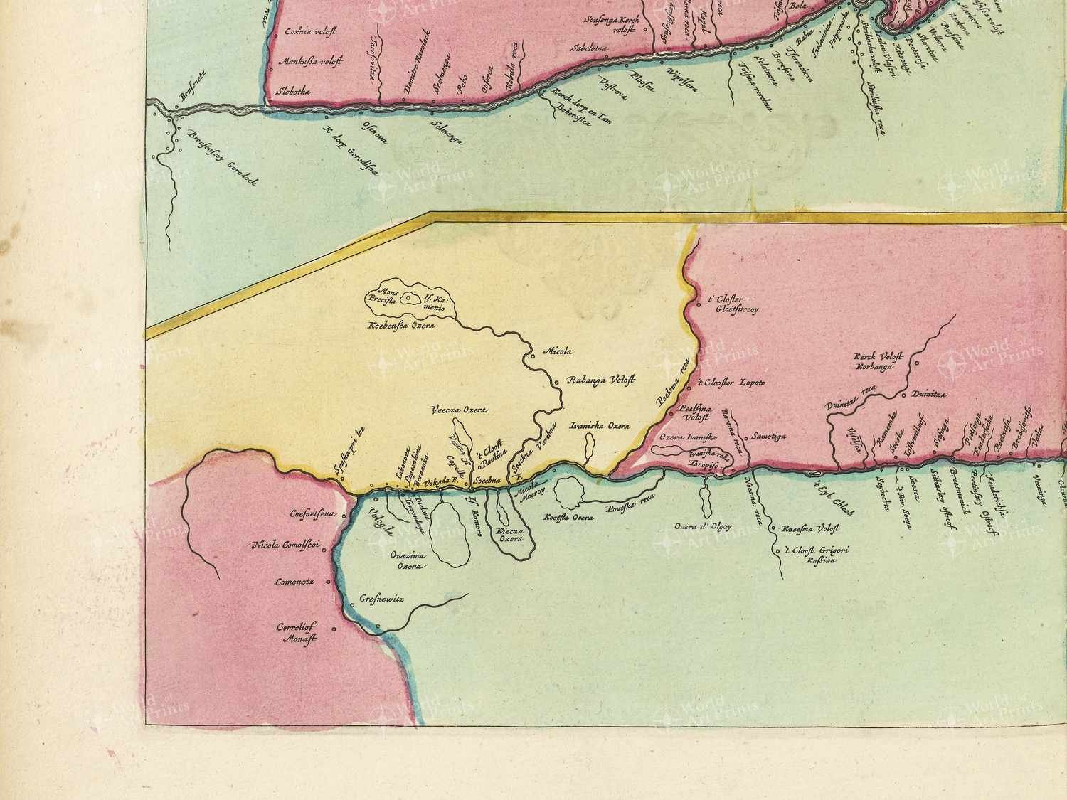 Map bottom left quadrant