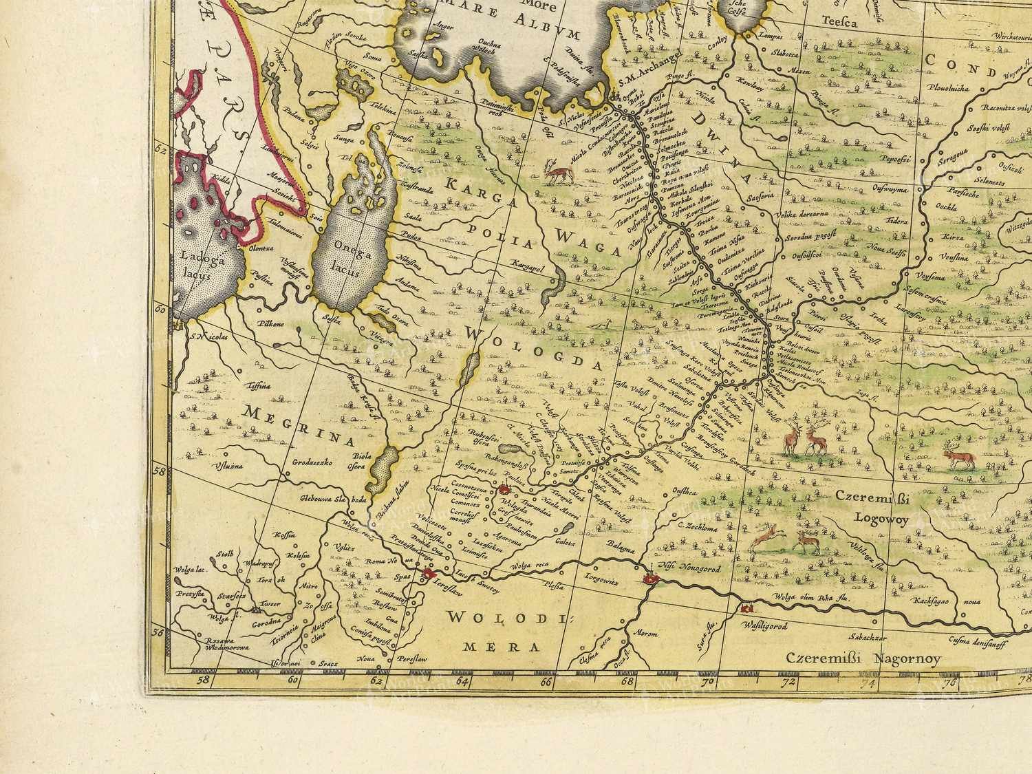 Map bottom left quadrant