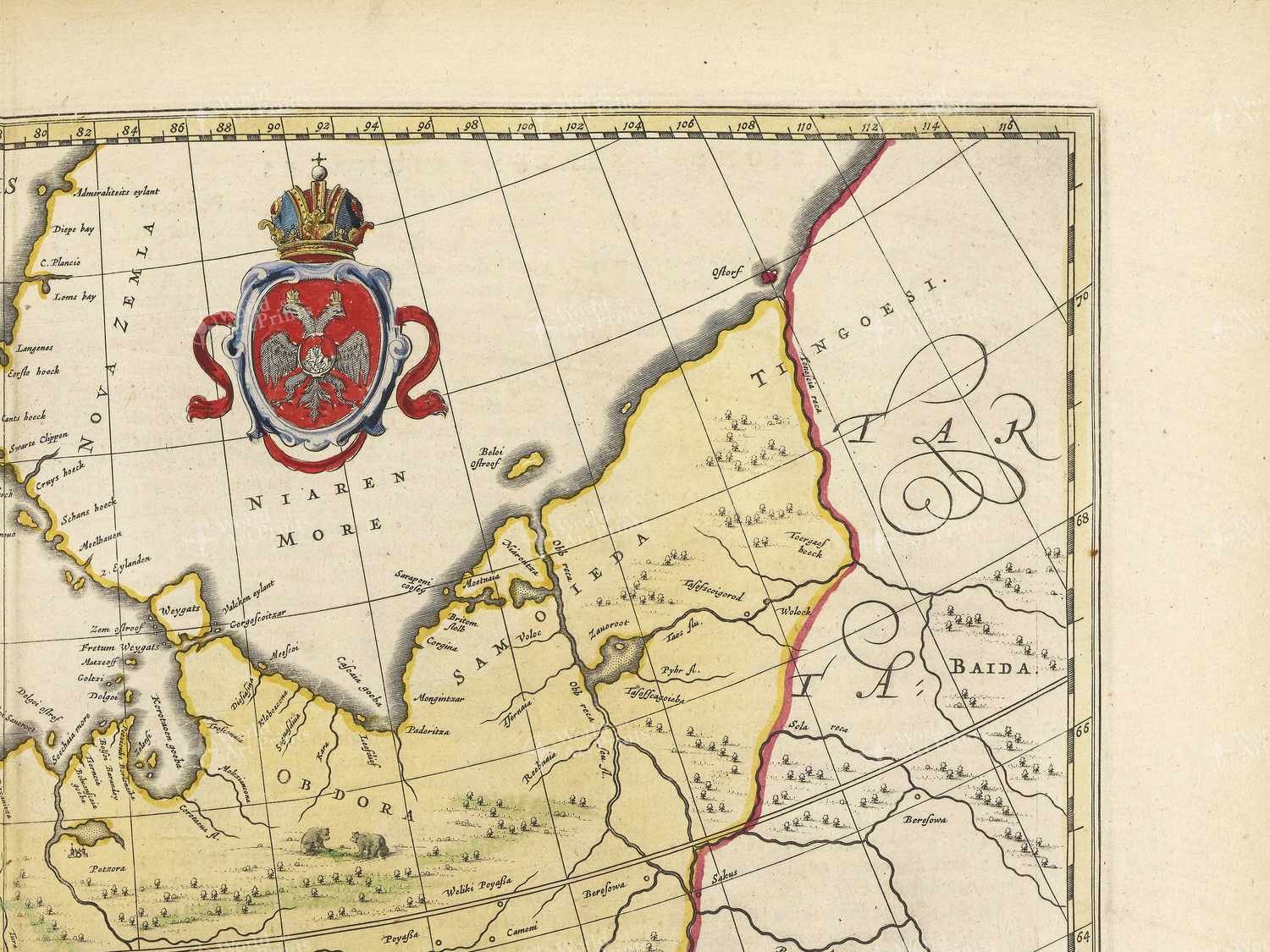 Map top right quadrant