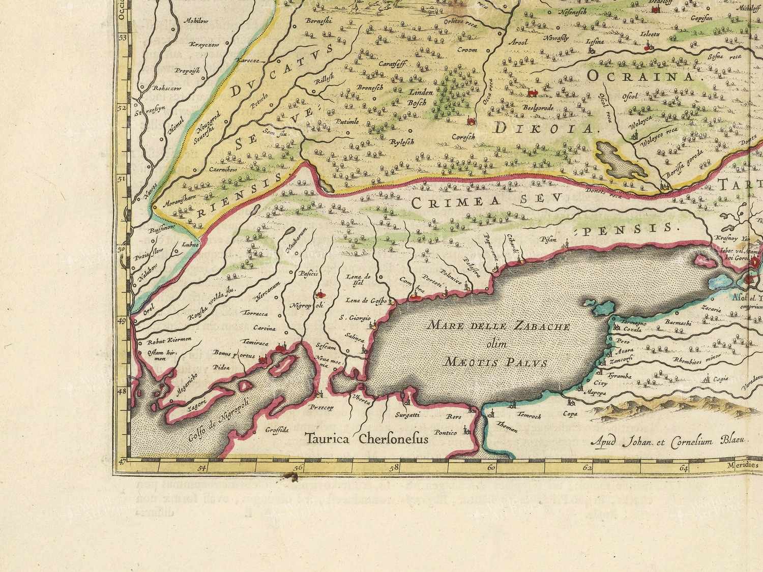 Map bottom left quadrant