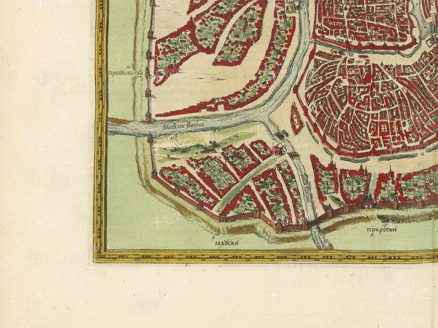 Map bottom left quadrant