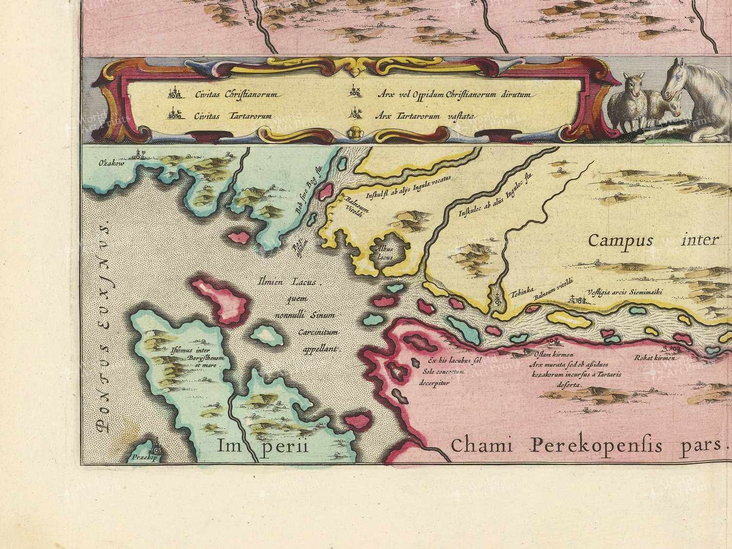 Map bottom left quadrant