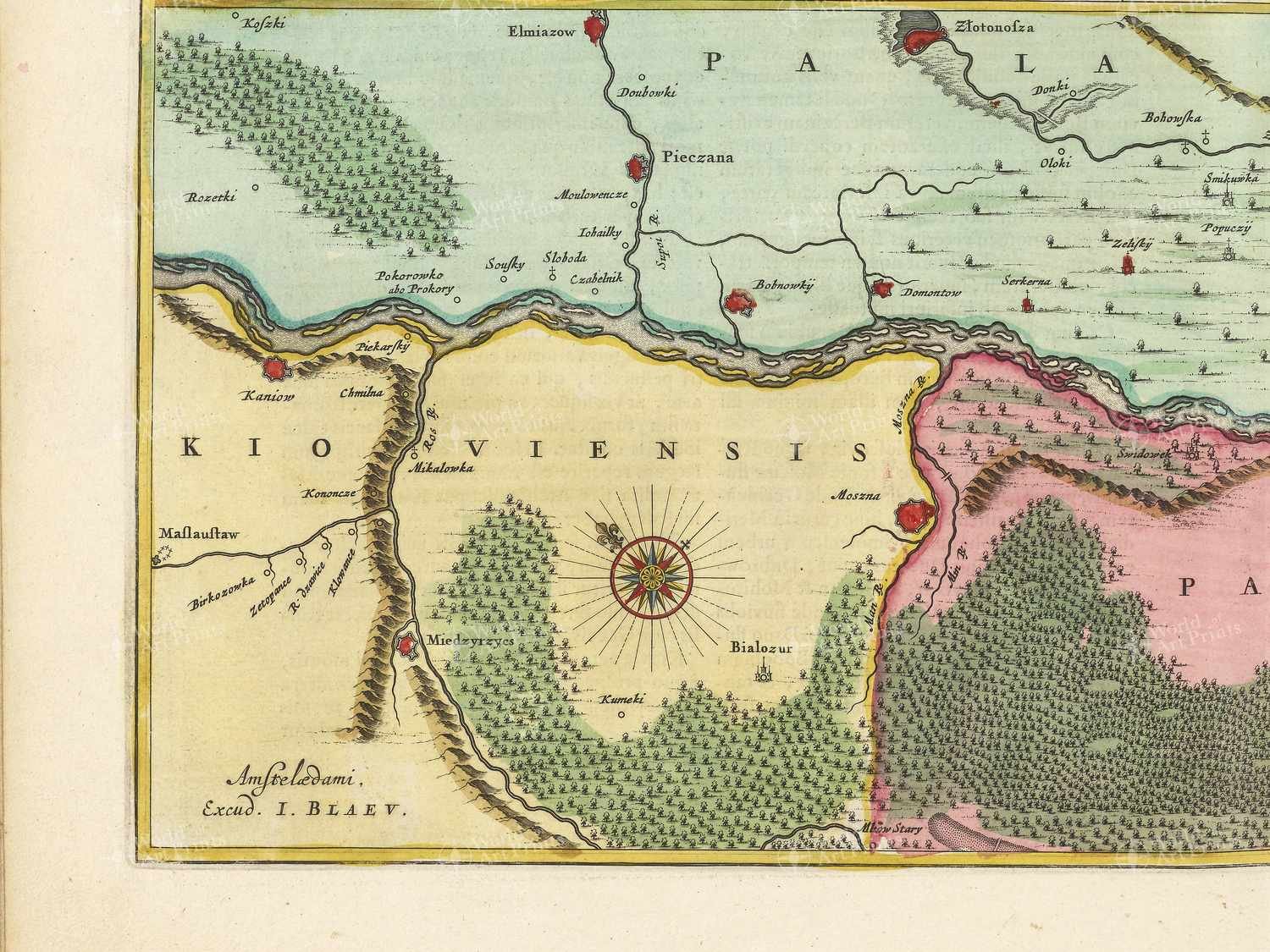 Map bottom left quadrant