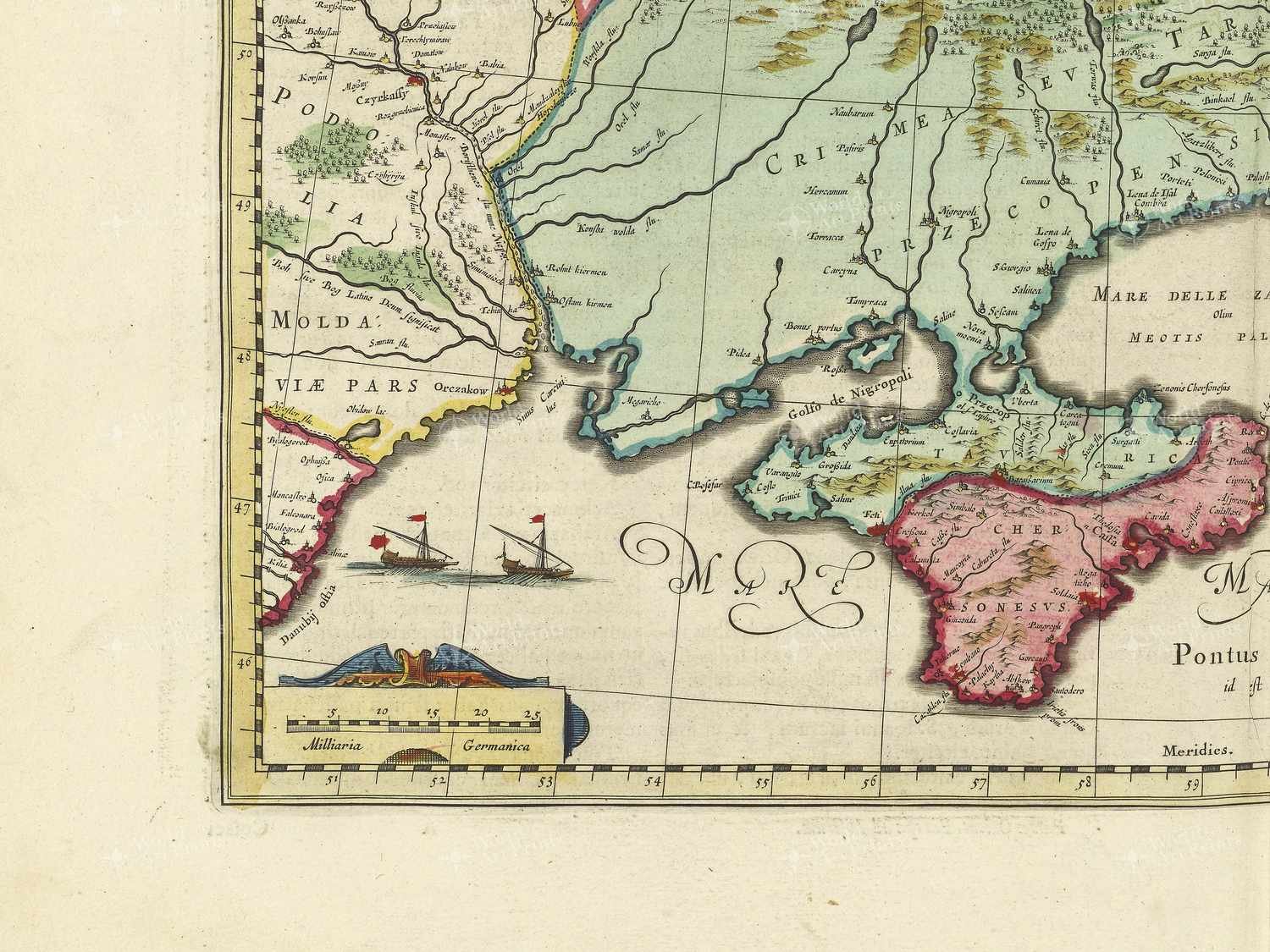 Map bottom left quadrant