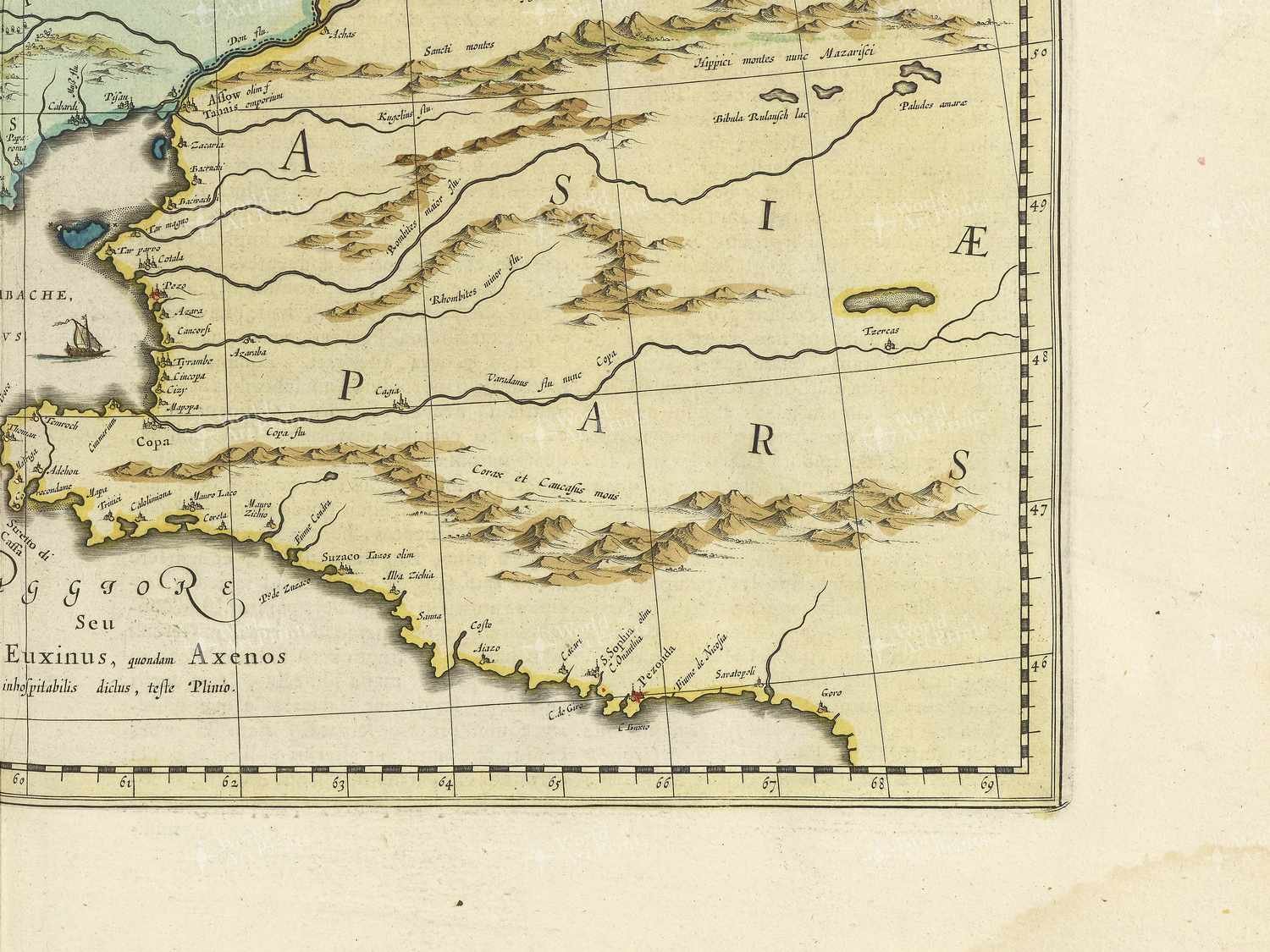 Map bottom right quadrant