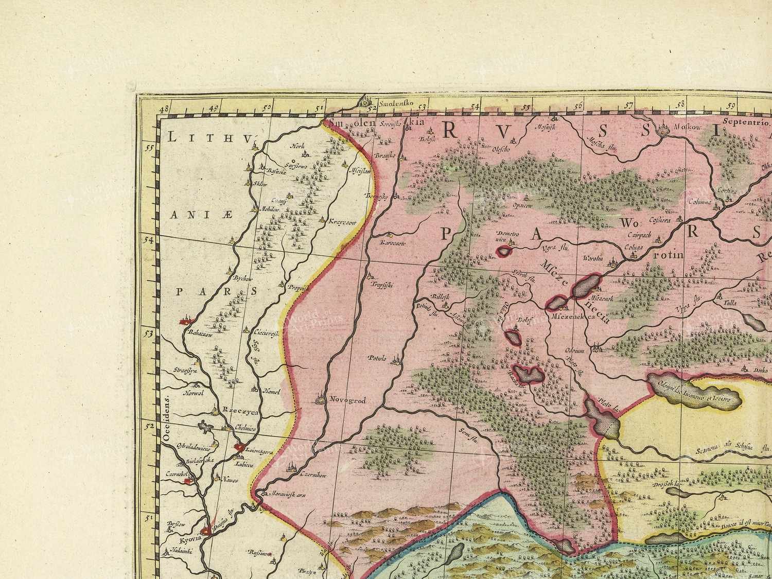 Map top left quadrant