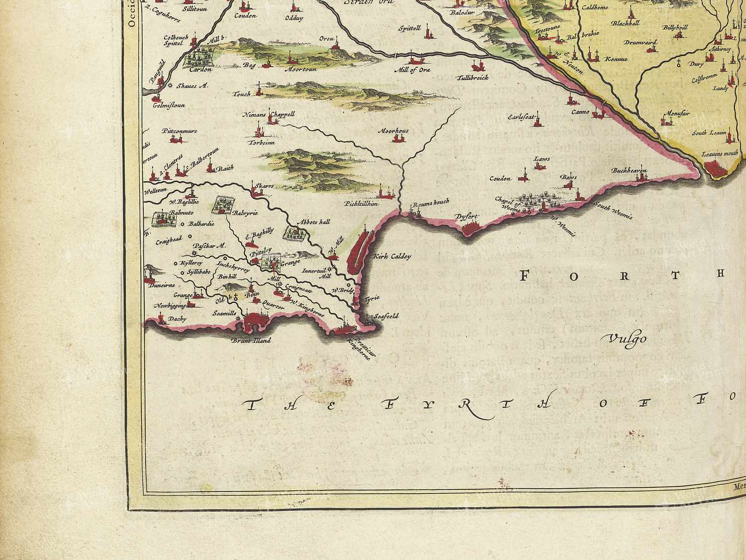 Map bottom left quadrant
