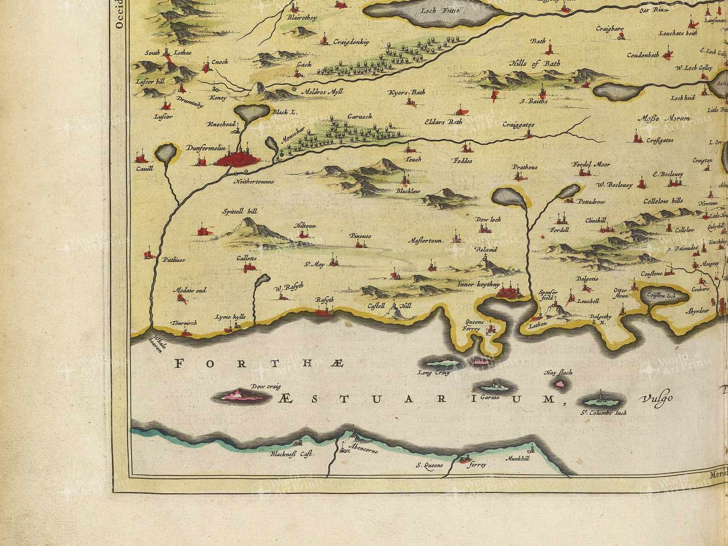 Map bottom left quadrant