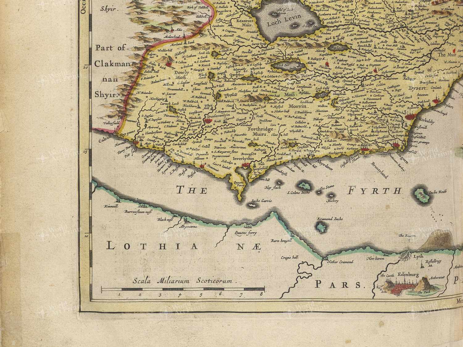 Map bottom left quadrant