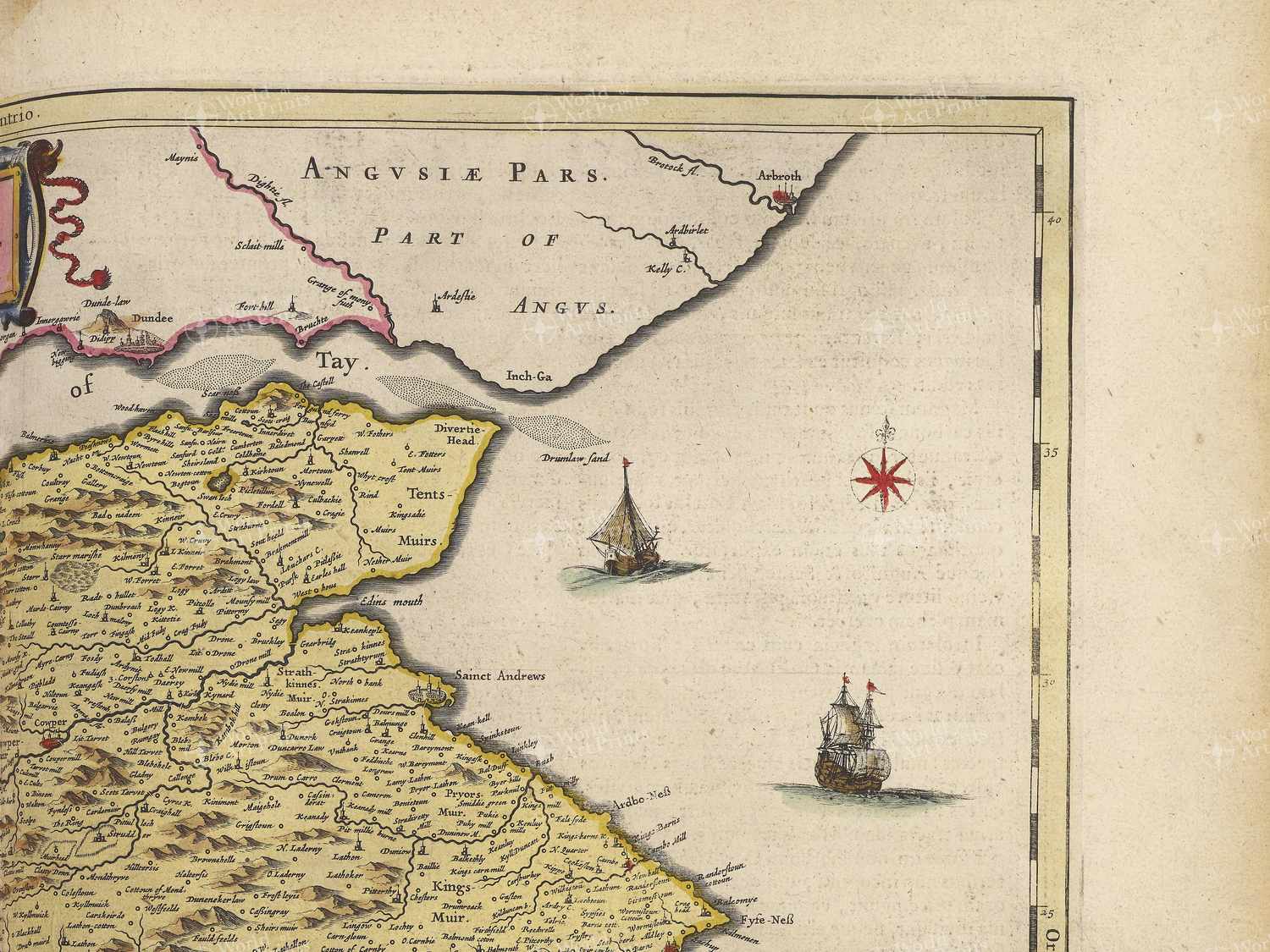 Map top right quadrant