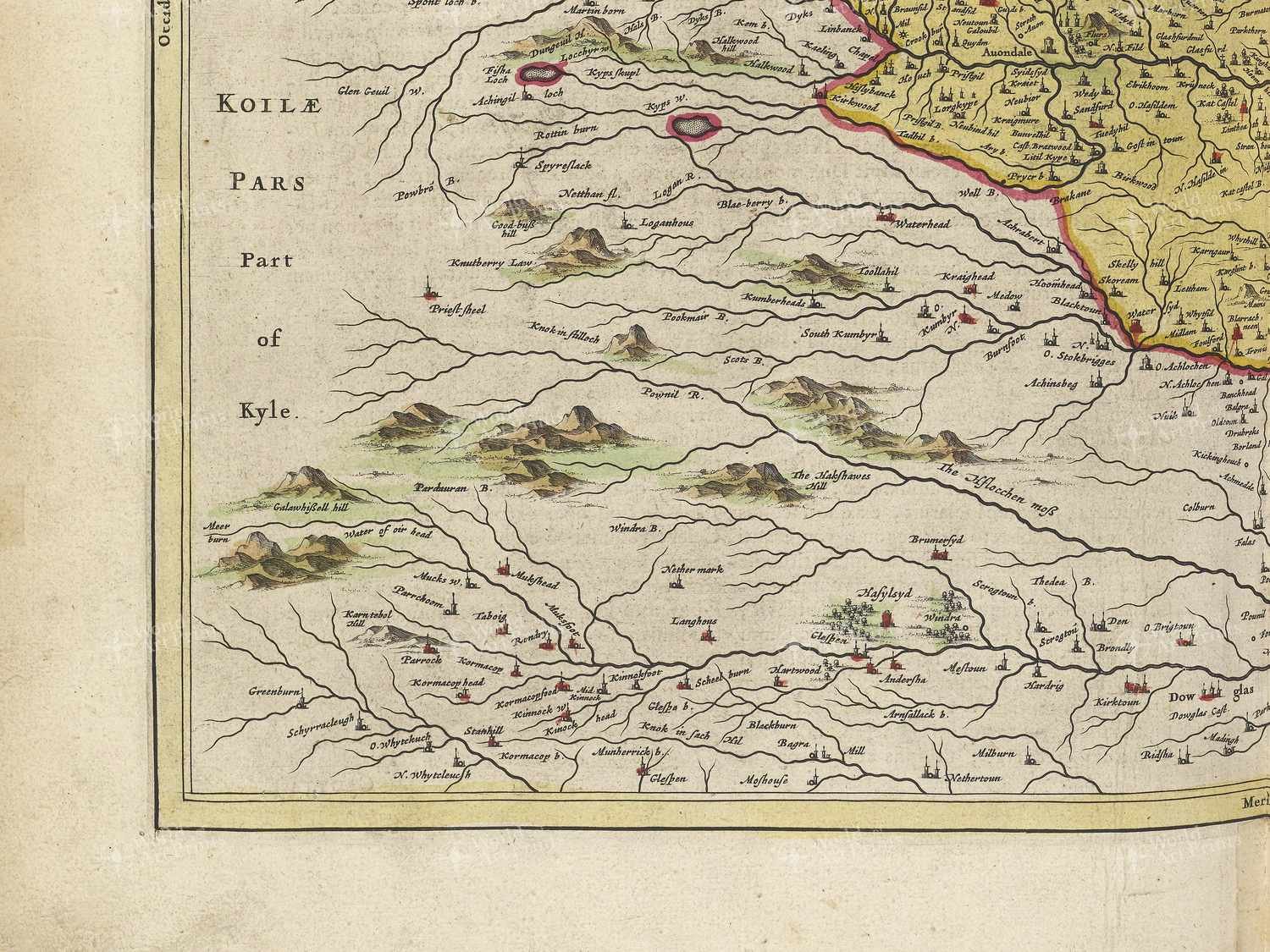 Map bottom left quadrant