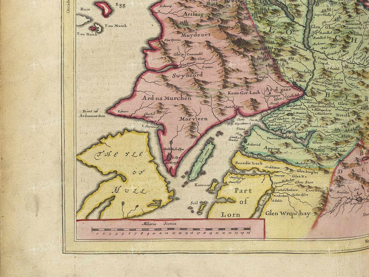 Map bottom left quadrant