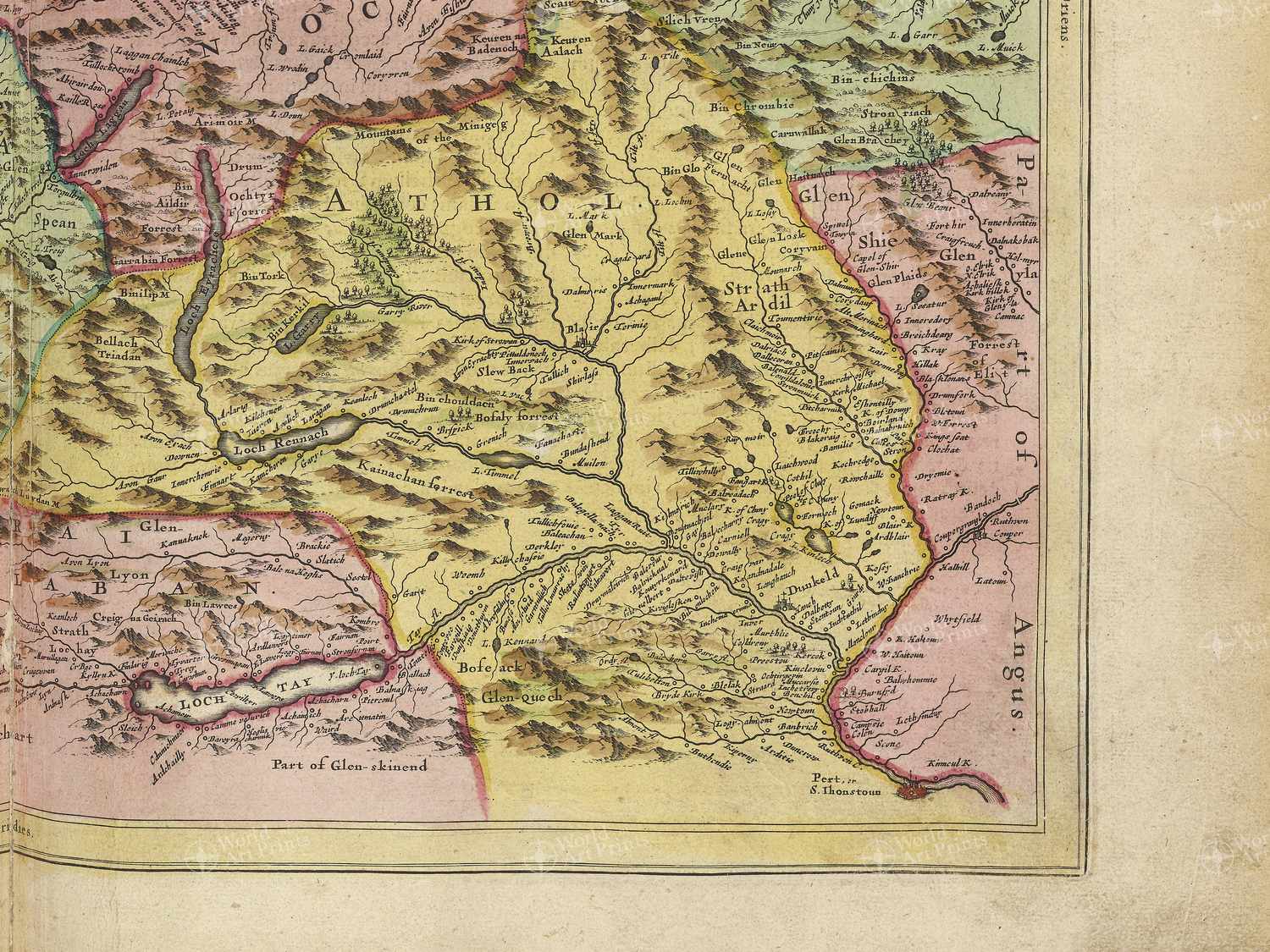 Map bottom right quadrant