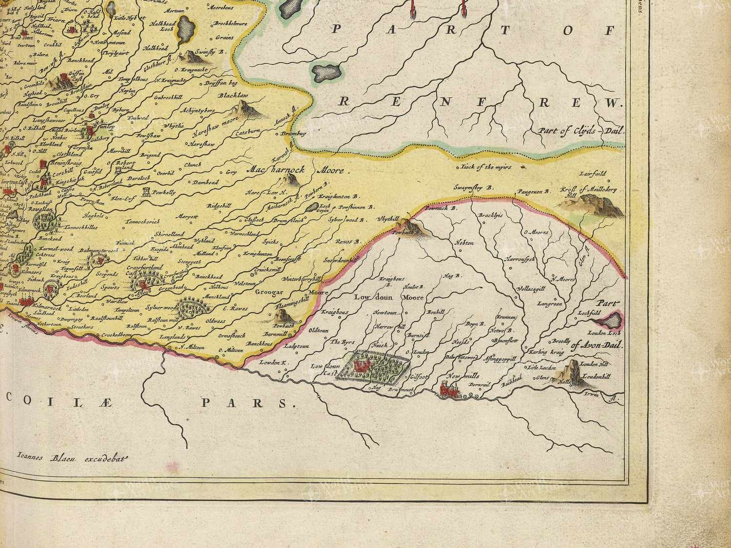 Map bottom right quadrant
