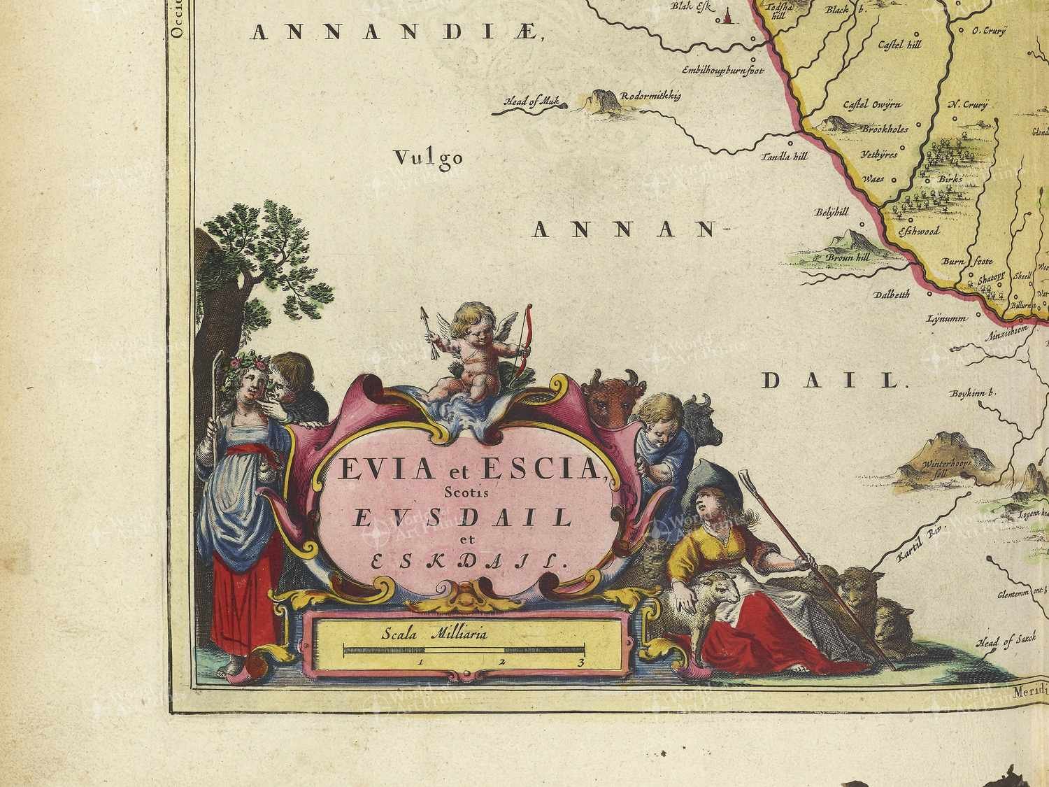Map bottom left quadrant