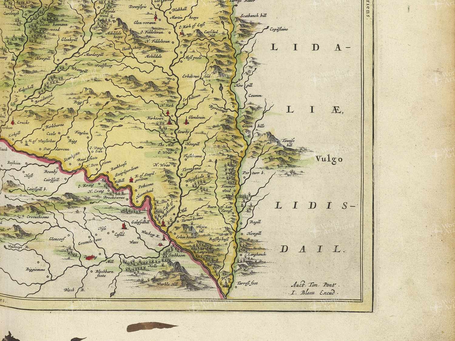 Map bottom right quadrant