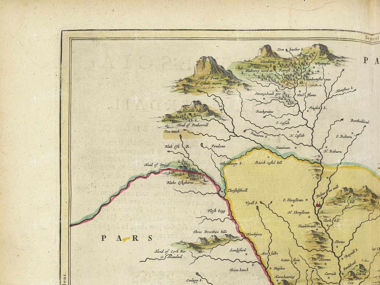 Map top left quadrant