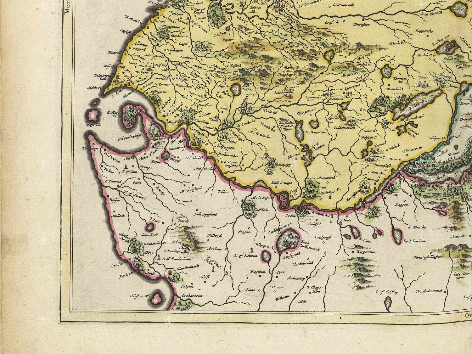 Map bottom left quadrant