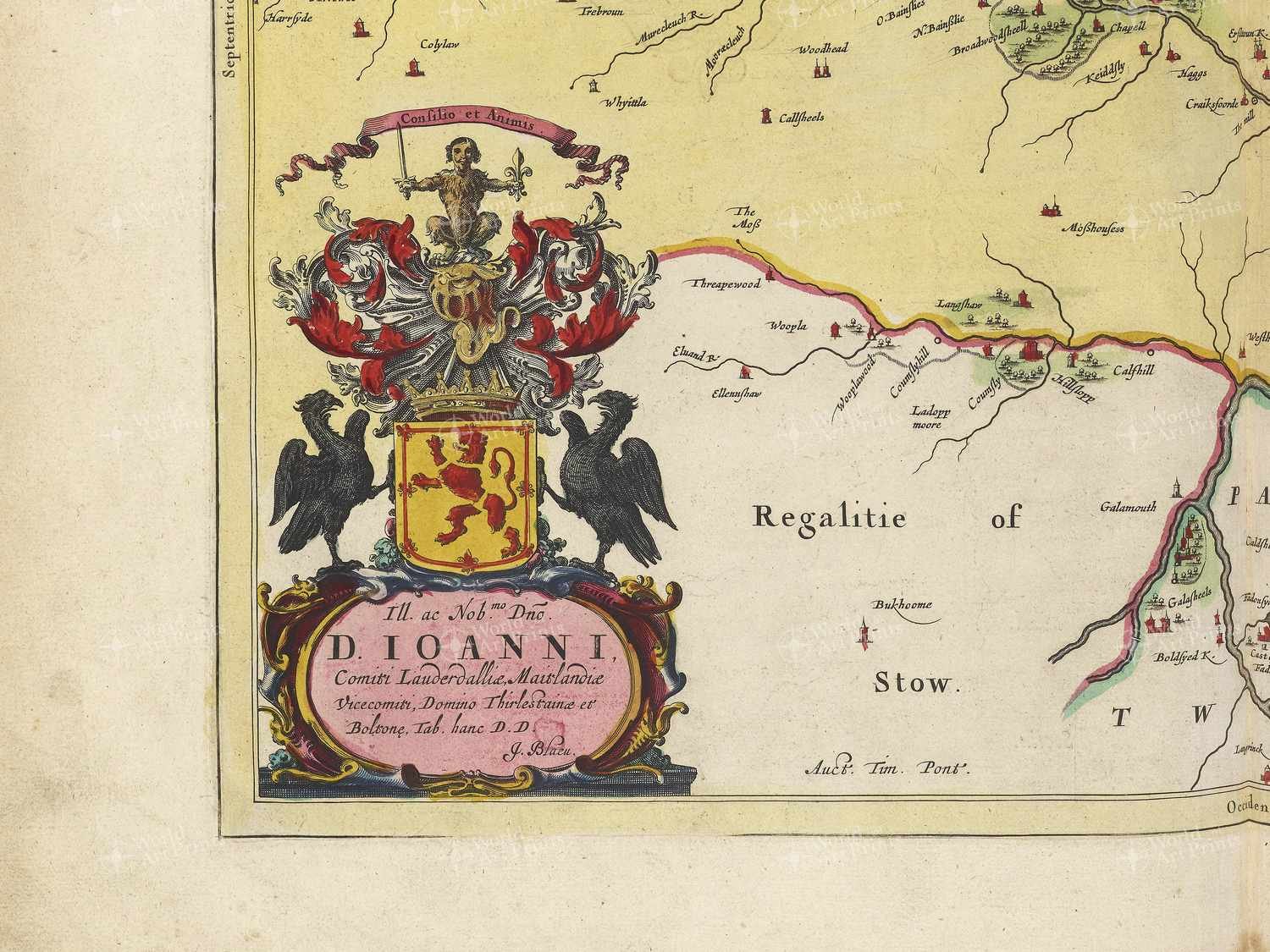 Map bottom left quadrant