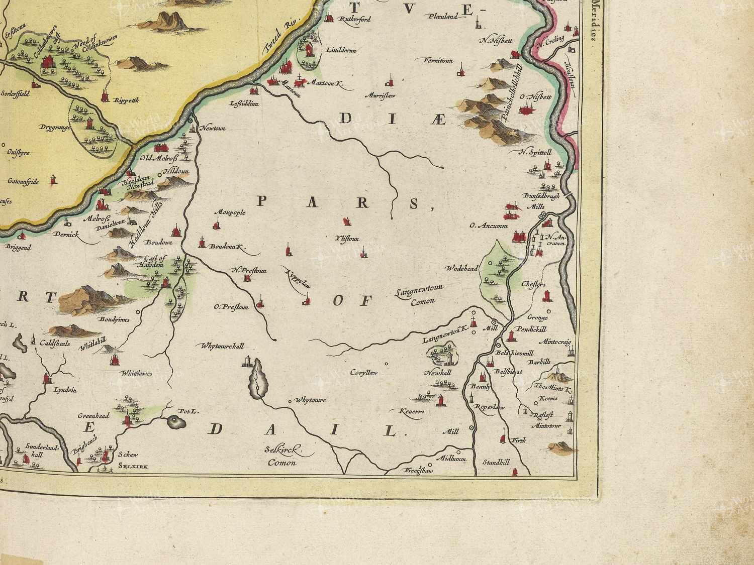 Map bottom right quadrant