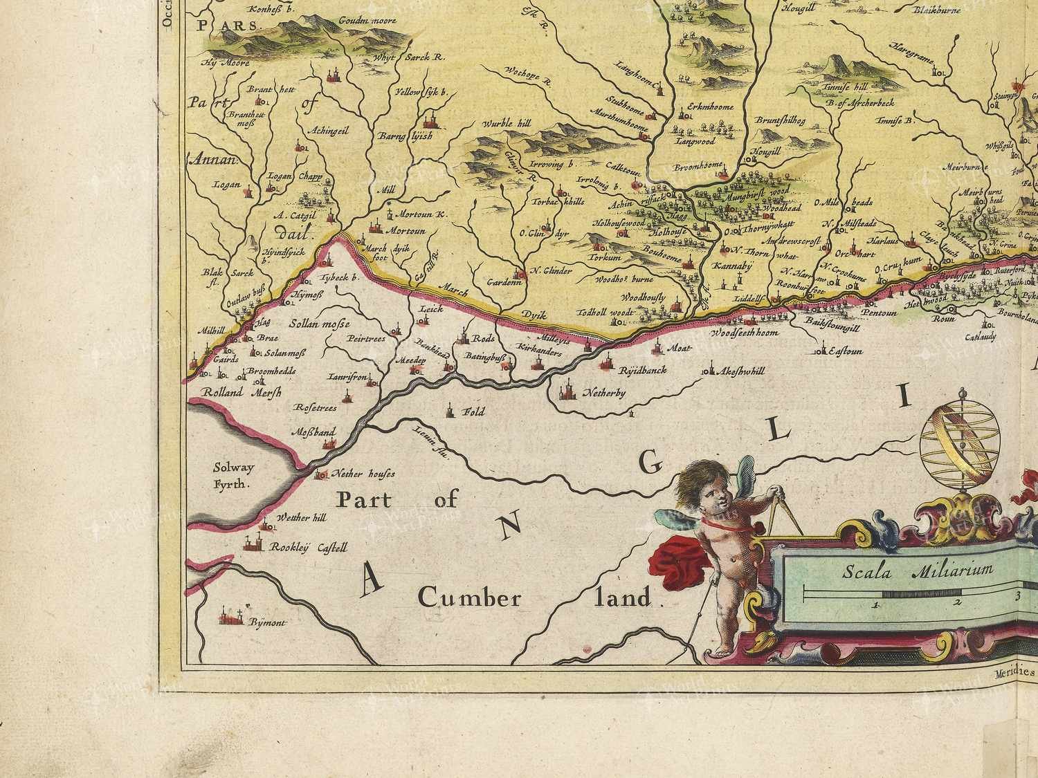 Map bottom left quadrant