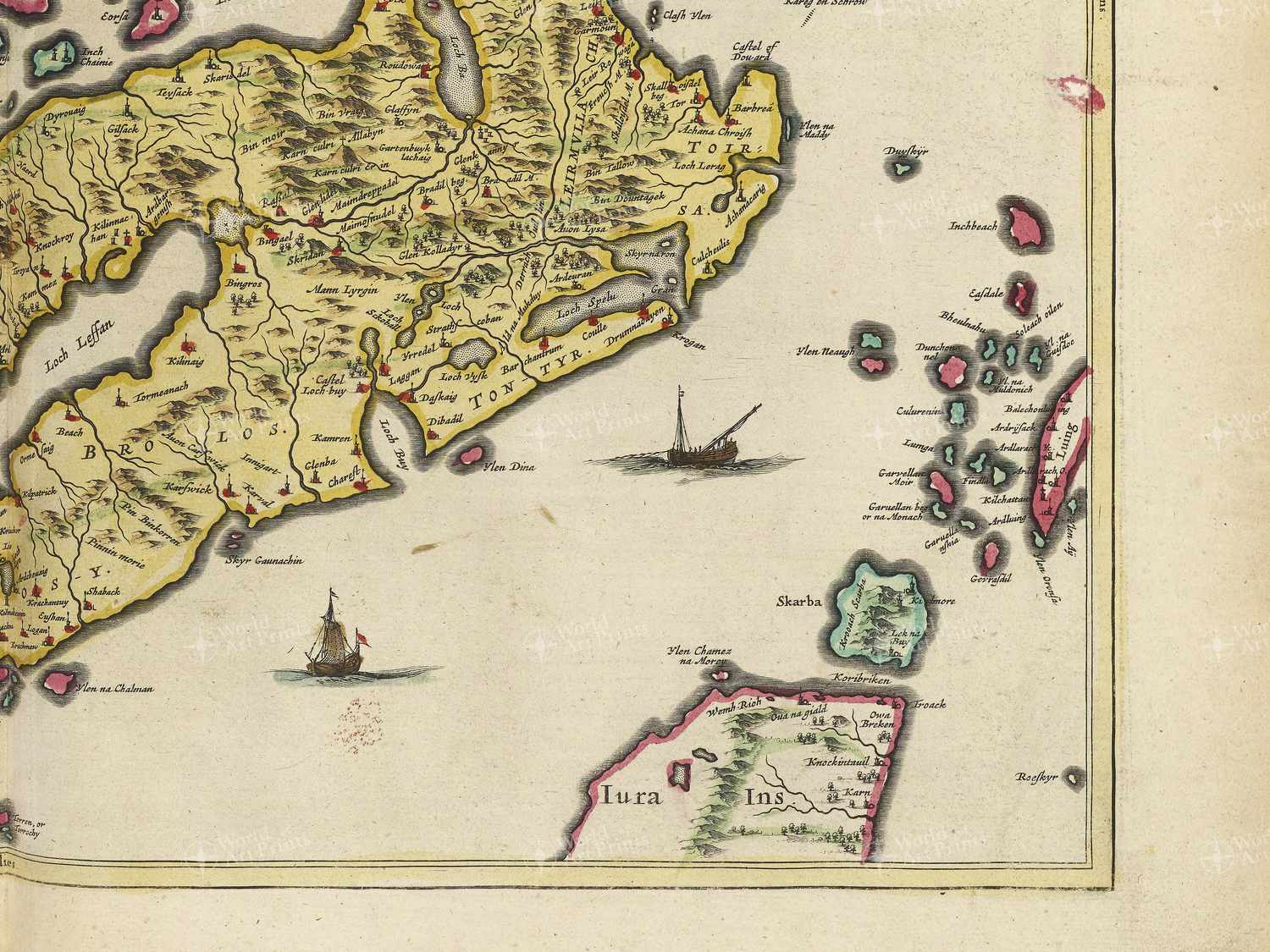 Map bottom right quadrant