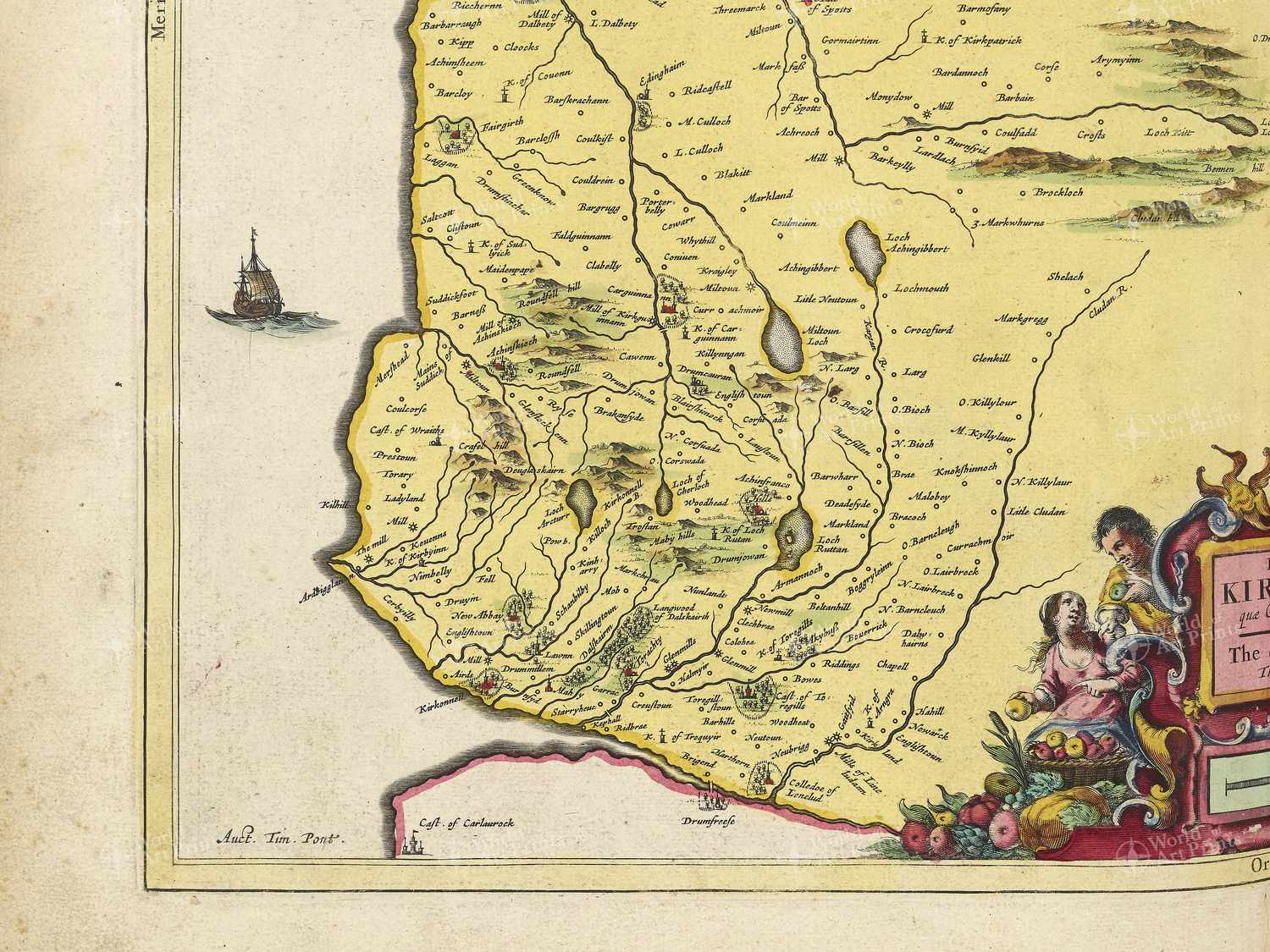 Map bottom left quadrant