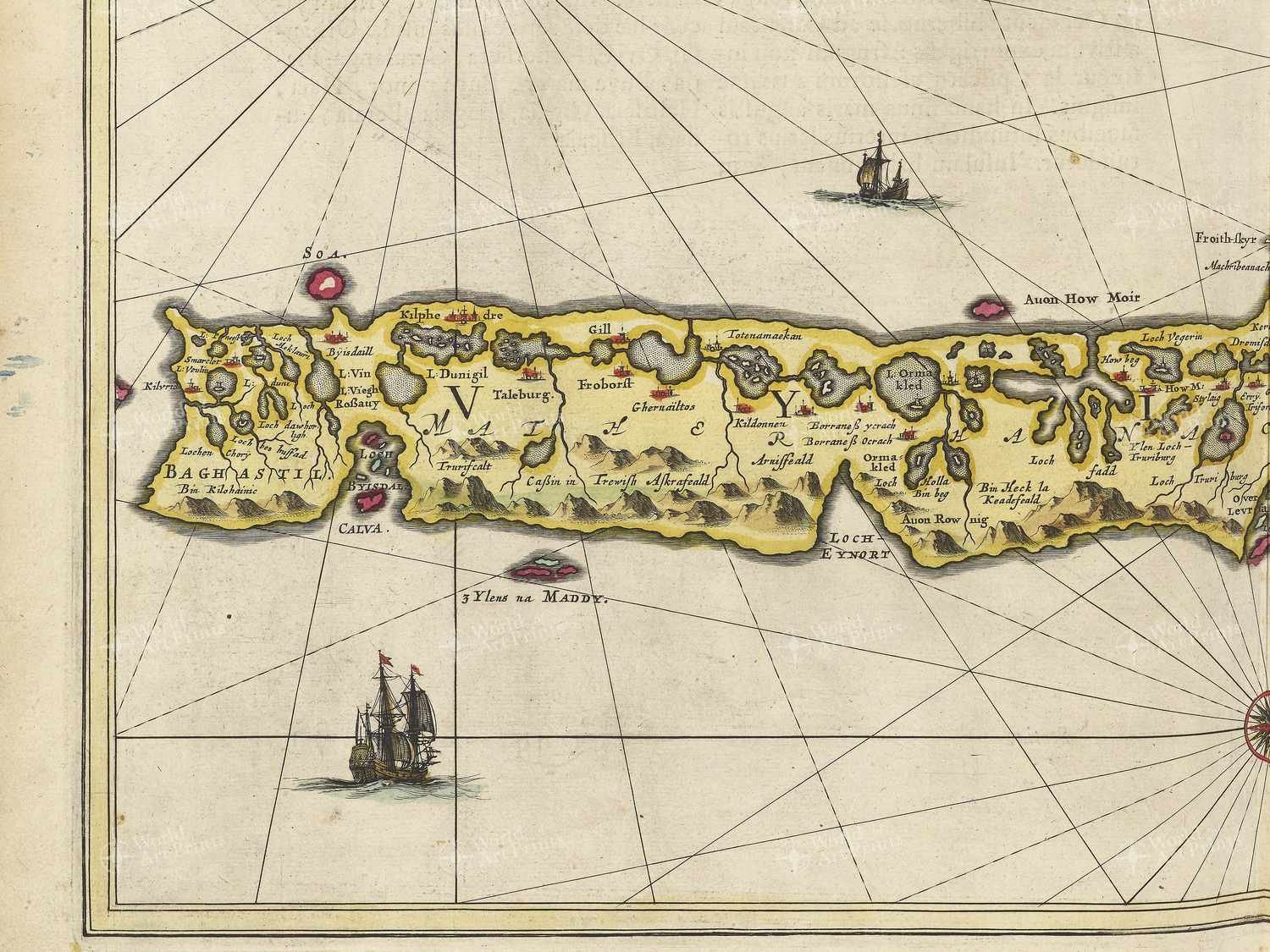 Map bottom left quadrant