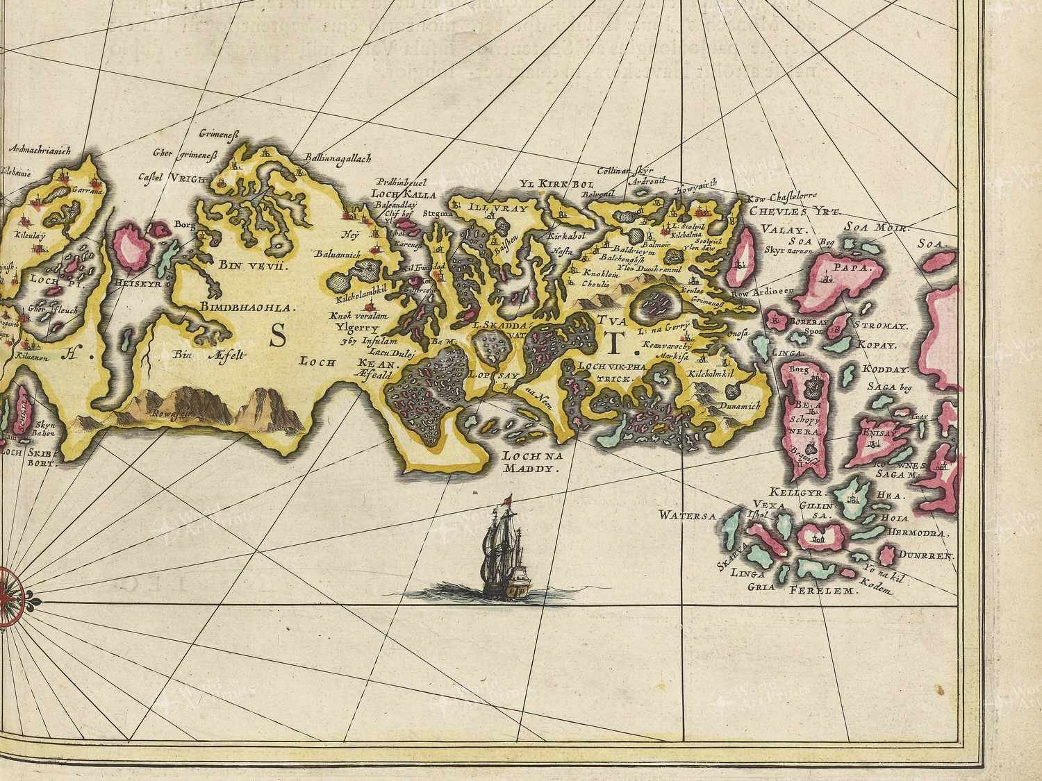 Map bottom right quadrant