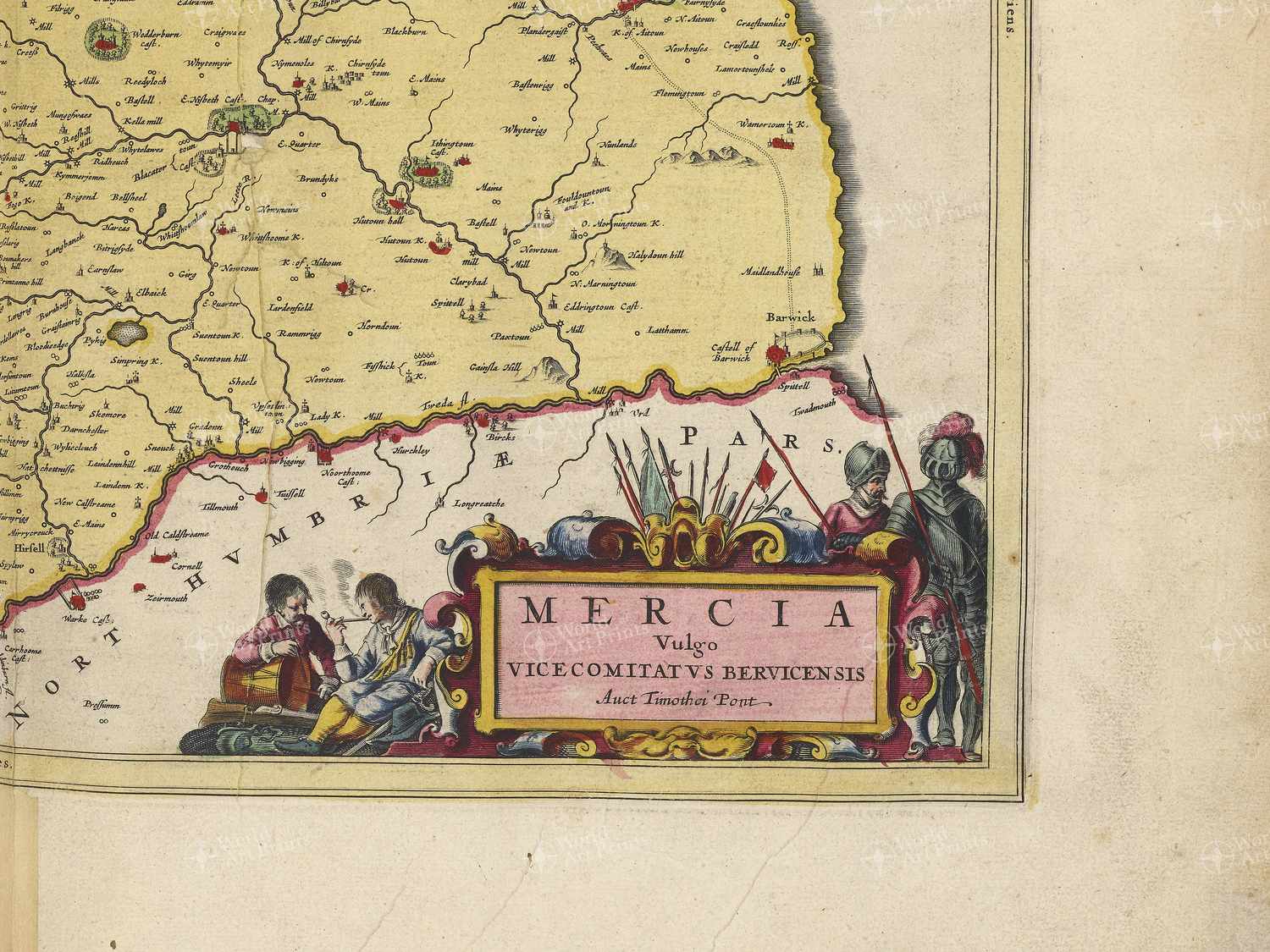 Map bottom right quadrant