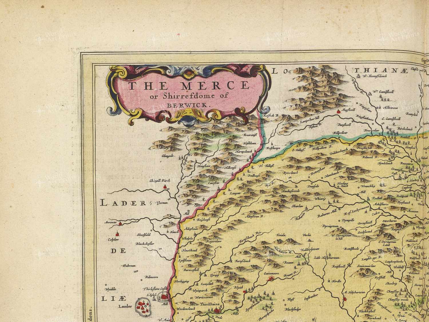 Map top left quadrant