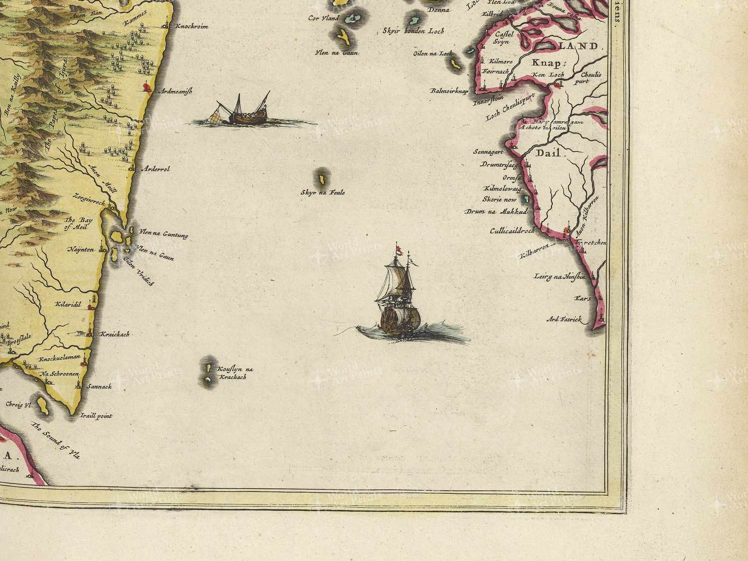 Map bottom right quadrant